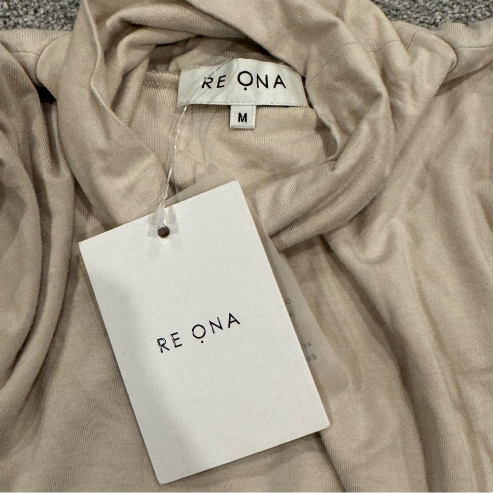 Nwt Re Ona Turtleneck Longsleeve Top In Ivory Cream Size Medium — image 6 of 8